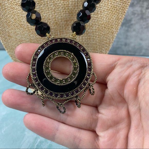 Heidi Daus Charm Holder Black Beaded Toggle - Picture 4 of 4